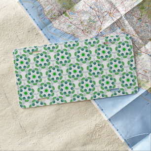 Leaf Pattern, Pattern Of Leaves, Green Leaves License Plate