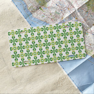 Leaf Pattern, Pattern Of Leaves, Green Leaves License Plate