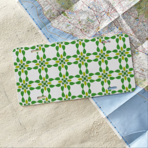 Leaf Pattern, Pattern Of Leaves, Green Leaves License Plate