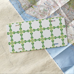 Leaf Pattern, Pattern Of Leaves, Green Leaves License Plate
