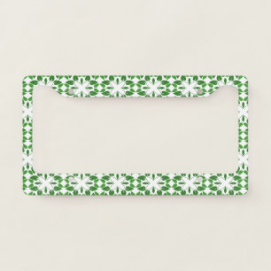 Leaf Pattern, Pattern Of Leaves, Green Leaves License Plate Frame