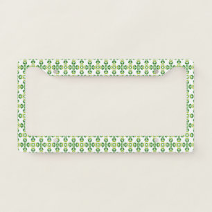 Leaf Pattern, Pattern Of Leaves, Green Leaves License Plate Frame