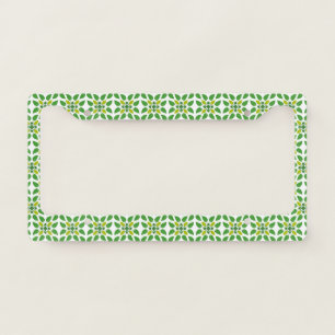 Leaf Pattern, Pattern Of Leaves, Green Leaves License Plate Frame