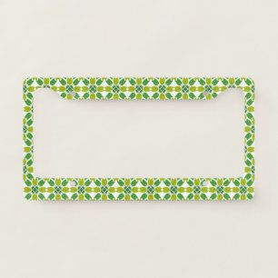 Leaf Pattern, Pattern Of Leaves, Green Leaves License Plate Frame