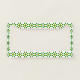 Leaf Pattern, Pattern Of Leaves, Green Leaves License Plate Frame