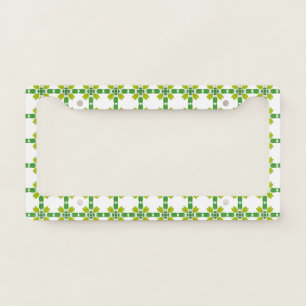 Leaf Pattern, Pattern Of Leaves, Green Leaves License Plate Frame