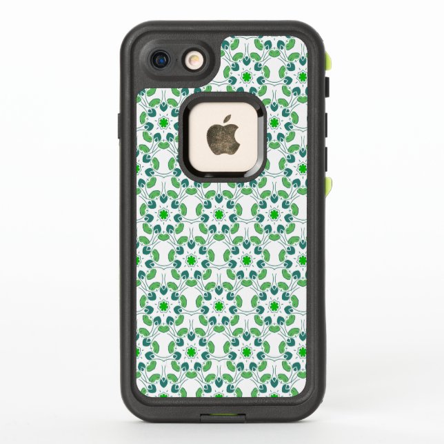 Leaf Pattern, Pattern Of Leaves, Green Leaves LifeProof iPhone Case (Back)