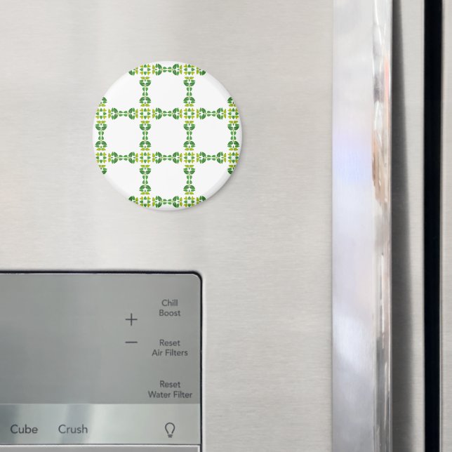 Leaf Pattern, Pattern Of Leaves, Green Leaves Magnet (In Situ (Fridge))