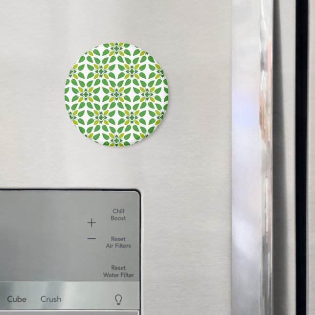 Leaf Pattern, Pattern Of Leaves, Green Leaves Magnet (In Situ (Fridge))