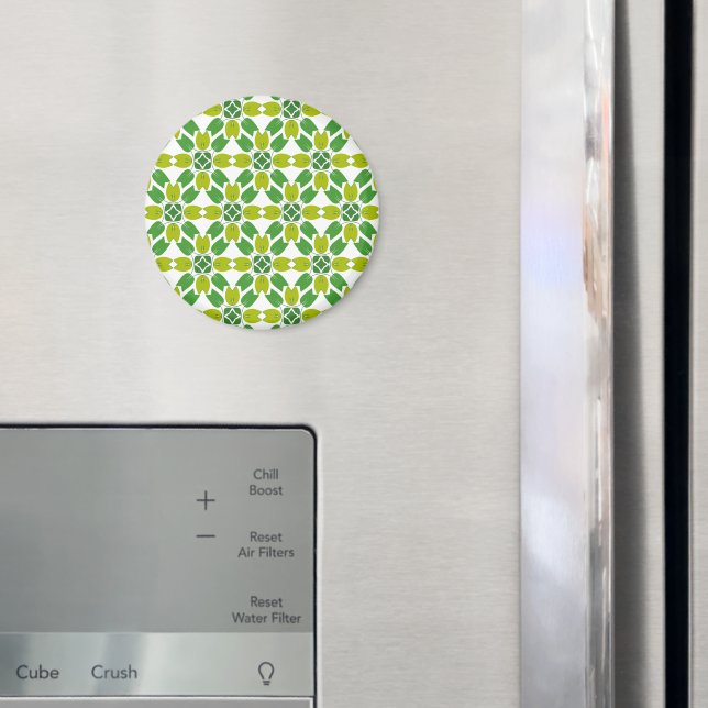 Leaf Pattern, Pattern Of Leaves, Green Leaves Magnet (In Situ (Fridge))