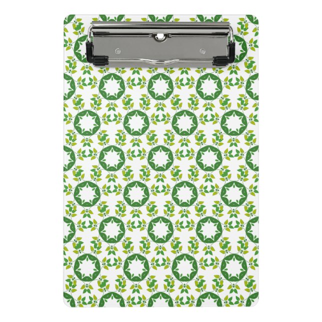 Leaf Pattern, Pattern Of Leaves, Green Leaves Mini Clipboard (Front)