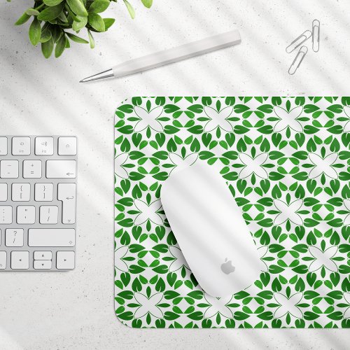 Leaf Pattern Pattern Of Leaves Green Leaves Mouse Pad