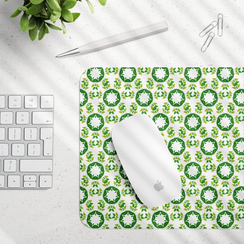 Leaf Pattern Pattern Of Leaves Green Leaves Mouse Pad