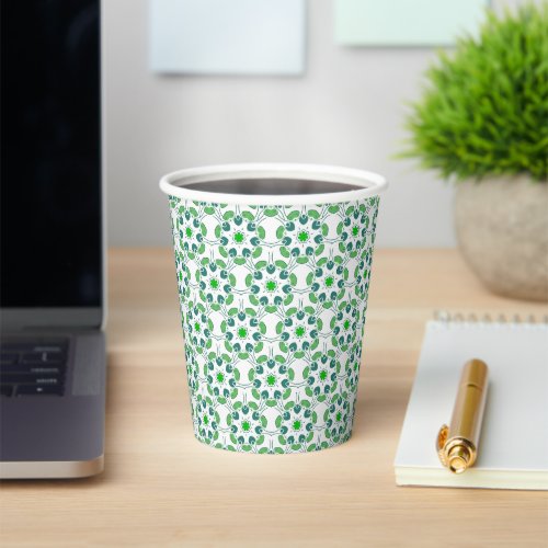 Leaf Pattern Pattern Of Leaves Green Leaves Paper Cups