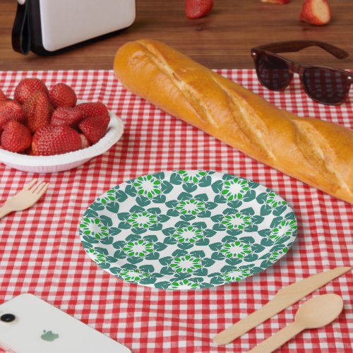 Leaf Pattern Pattern Of Leaves Green Leaves Paper Plates