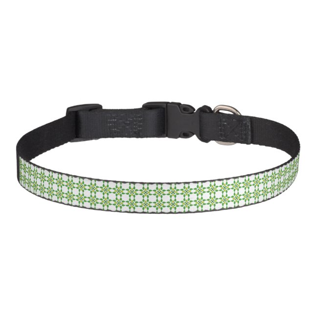 Leaf Pattern, Pattern Of Leaves, Green Leaves Pet Collar (Front)
