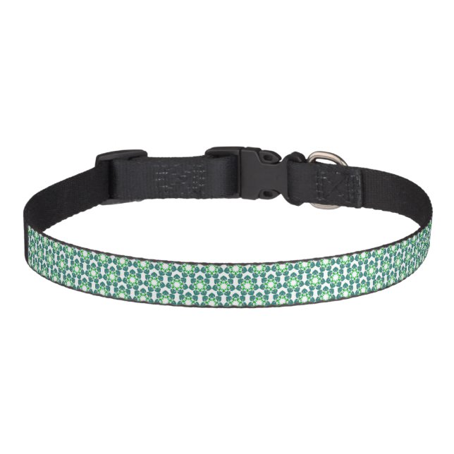 Leaf Pattern, Pattern Of Leaves, Green Leaves Pet Collar (Front)