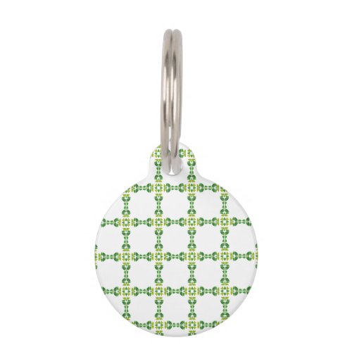 Leaf Pattern Pattern Of Leaves Green Leaves Pet ID Tag