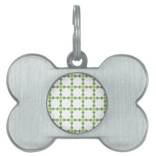 Leaf Pattern Pattern Of Leaves Green Leaves Pet ID Tag