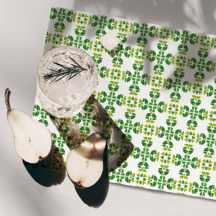 Leaf Pattern, Pattern Of Leaves, Green Leaves Placemat