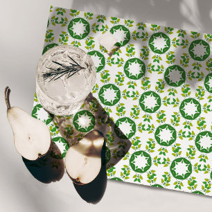 Leaf Pattern, Pattern Of Leaves, Green Leaves Placemat