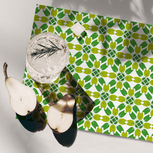 Leaf Pattern, Pattern Of Leaves, Green Leaves Placemat