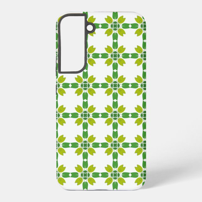 Leaf Pattern, Pattern Of Leaves, Green Leaves Samsung Galaxy Case (Back)