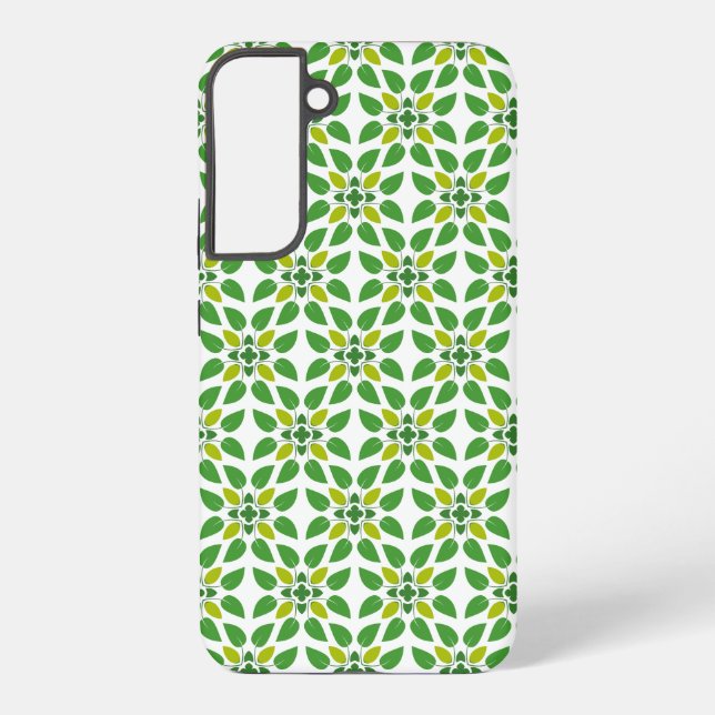 Leaf Pattern, Pattern Of Leaves, Green Leaves Samsung Galaxy Case (Back)