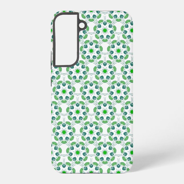 Leaf Pattern, Pattern Of Leaves, Green Leaves Samsung Galaxy Case (Back)