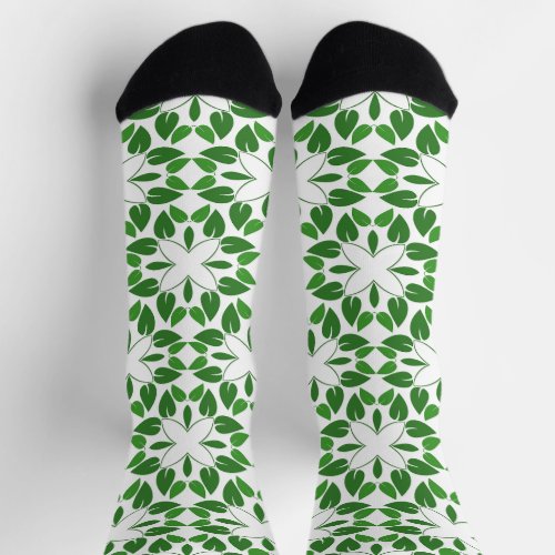 Leaf Pattern Pattern Of Leaves Green Leaves Socks