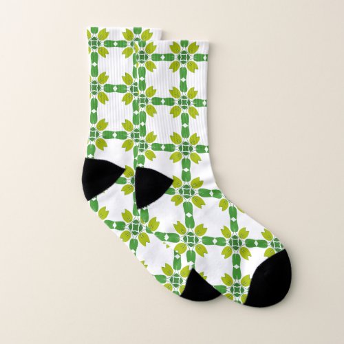 Leaf Pattern Pattern Of Leaves Green Leaves Socks