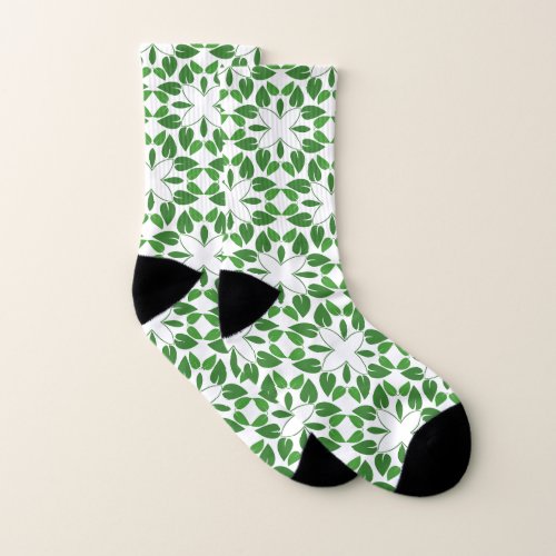 Leaf Pattern Pattern Of Leaves Green Leaves Socks