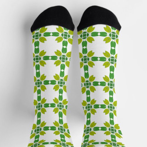 Leaf Pattern Pattern Of Leaves Green Leaves Socks