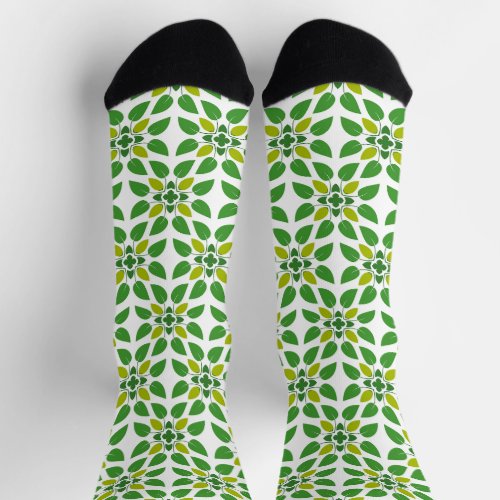 Leaf Pattern Pattern Of Leaves Green Leaves Socks