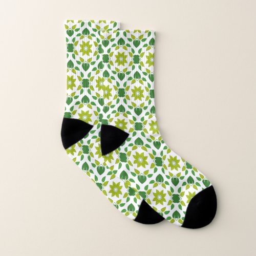 Leaf Pattern Pattern Of Leaves Green Leaves Socks