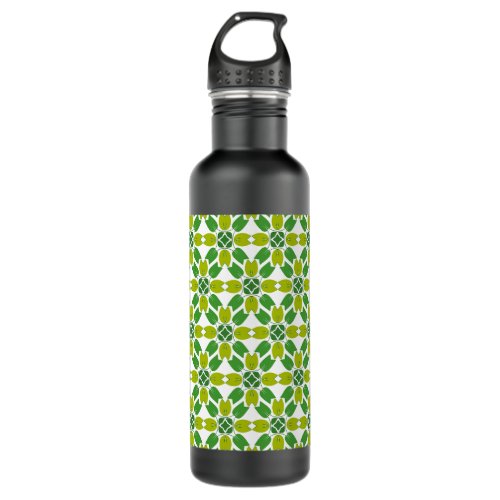 Leaf Pattern Pattern Of Leaves Green Leaves Stainless Steel Water Bottle