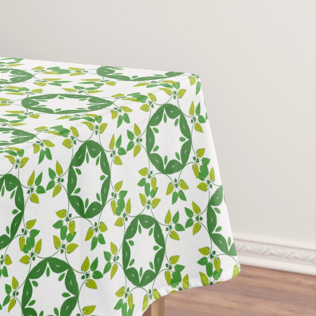 Leaf Pattern, Pattern Of Leaves, Green Leaves Tablecloth (In Situ)