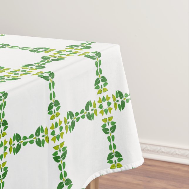 Leaf Pattern, Pattern Of Leaves, Green Leaves Tablecloth (In Situ)