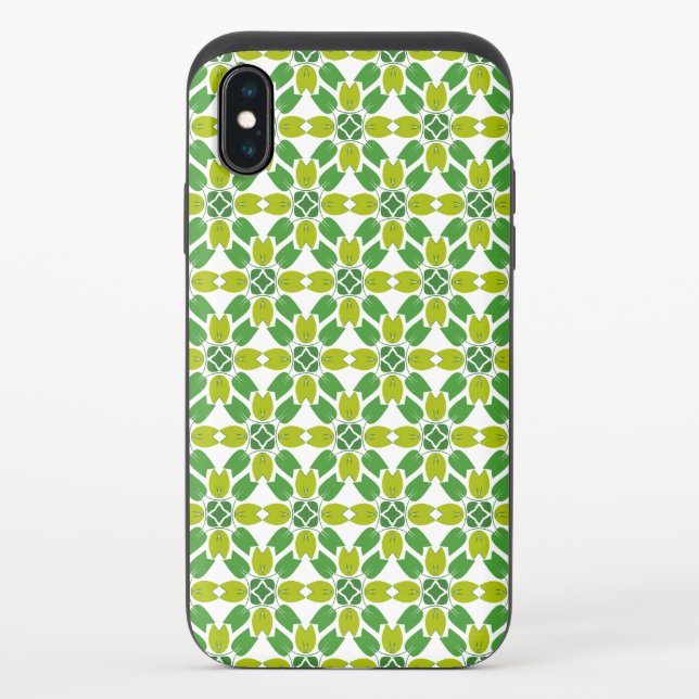 Leaf Pattern, Pattern Of Leaves, Green Leaves Uncommon iPhone Case (Back)