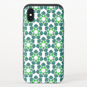 Leaf Pattern, Pattern Of Leaves, Green Leaves iPhone XS Slider Case