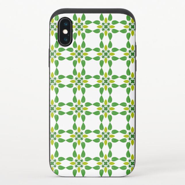 Leaf Pattern, Pattern Of Leaves, Green Leaves Uncommon iPhone Case (Back)