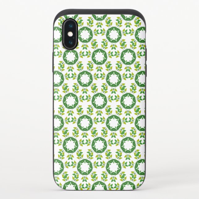 Leaf Pattern, Pattern Of Leaves, Green Leaves Uncommon iPhone Case (Back)