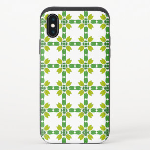Leaf Pattern, Pattern Of Leaves, Green Leaves iPhone XS Slider Case