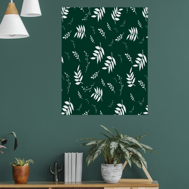 leaf pattern poster (Living Room 1)