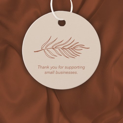 Leaf Pattern Product Logo Hang Tag Card