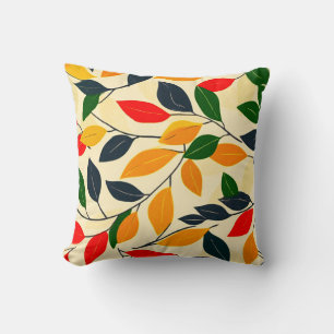 Leaf Pattern Throw Pillow