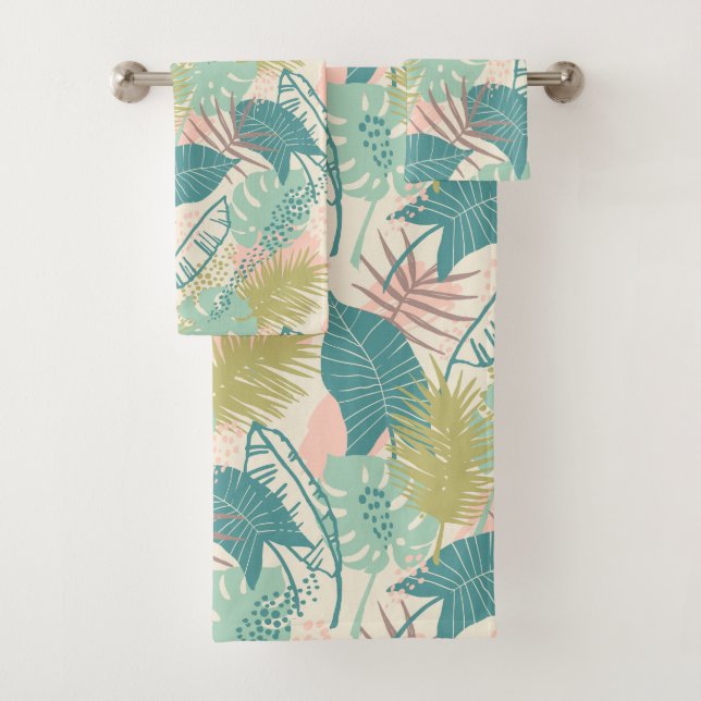 Leaf Pattern towel set (Insitu)