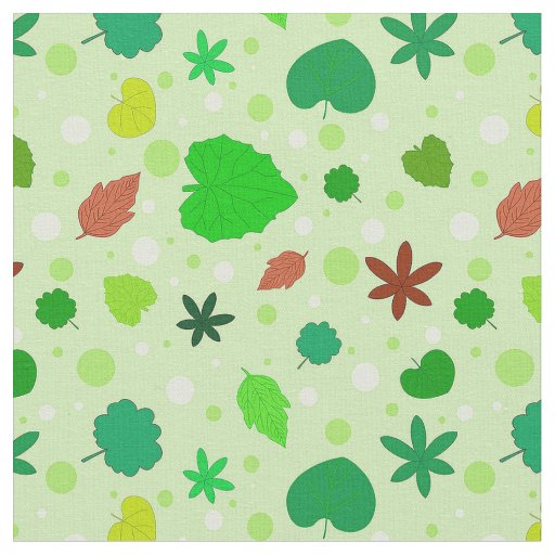 Leaf Pattern with Various Shapes Fabric