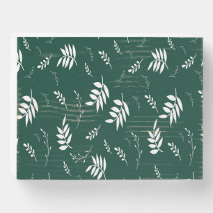 leaf pattern wooden box sign
