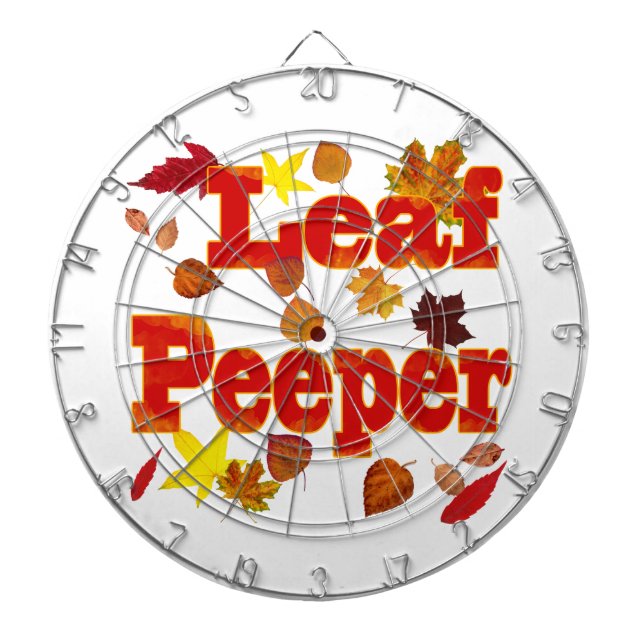 Leaf Peeper Dartboard With Darts (Front)